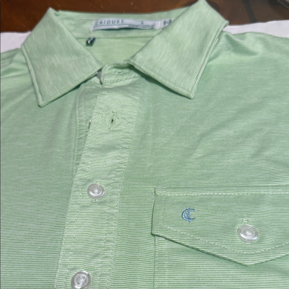 Criquet Light Green Men’s Polo Shirt - Picture 13 of 14